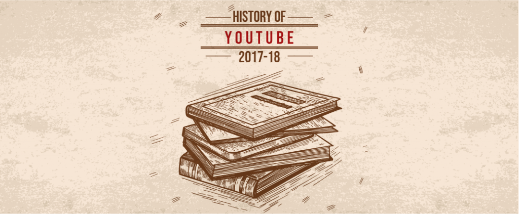 Vintage picture showing Youtube history and books