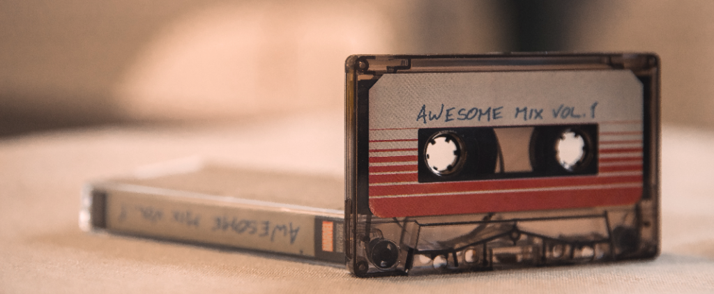 Guardians of the Galaxy Awesome Mix 1 on the tape Royalty-Free picture