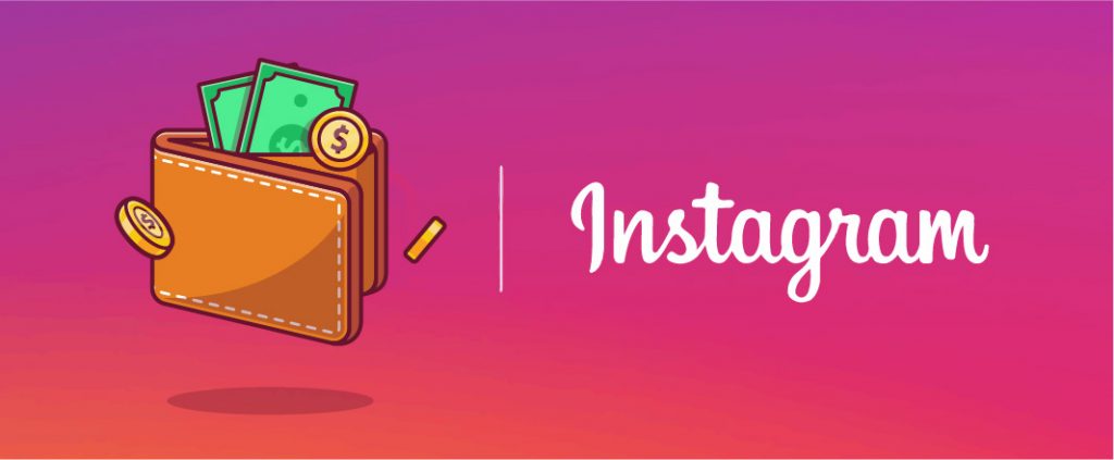 Vector graphic of instagram wallet