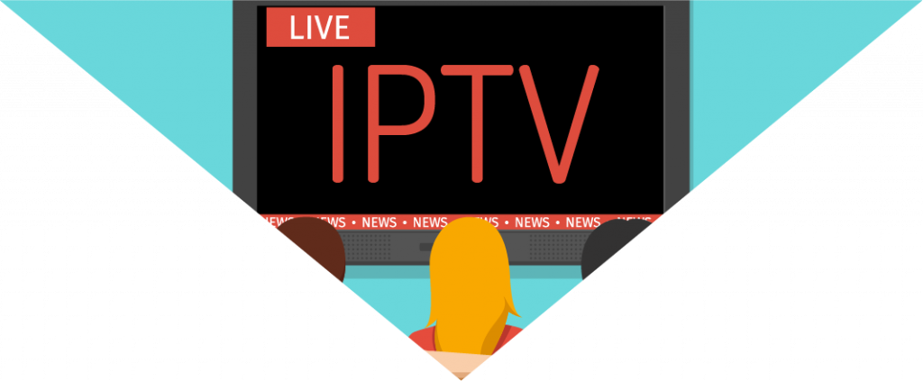 IPTV live vector graphic, triangle