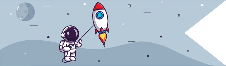 Astronaut ivent and explore ideas banner